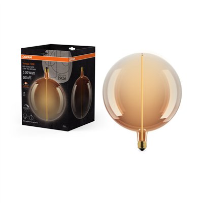 VINTAGE 1906 LED DECORATIVE BULB WITH FILAMENT-MAGNETIC STYLE DIMMABLE 4.8W 818 Tea Brown E27