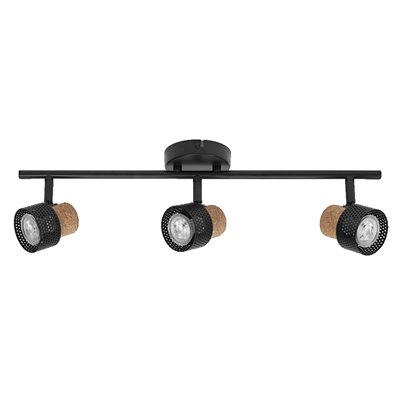 DECOR SPOT CORK BLACK 3x3.4W 927 DIM