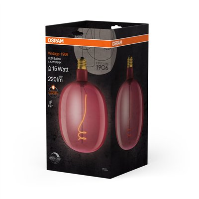 Vintage 1906 LED Special Shapes Dimmable 4.5W 816 Pink E27