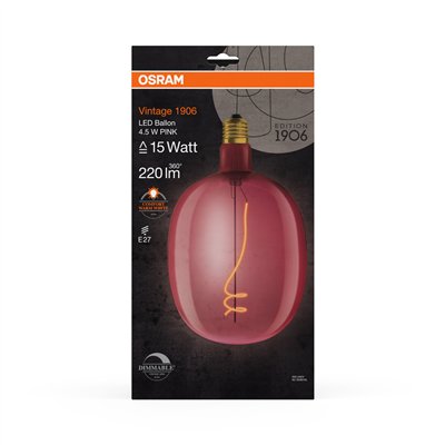 Vintage 1906 LED Special Shapes Dimmable 4.5W 816 Pink E27