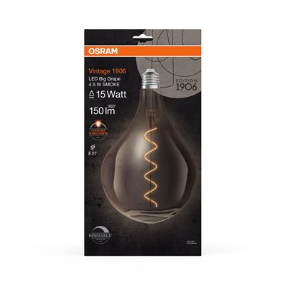 Vintage 1906 LED Special Shapes Dimmable 4.5W 817 Smoke E27