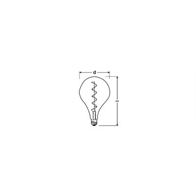 Vintage 1906 LED Special Shapes Dimmable 4.5W 817 Smoke E27