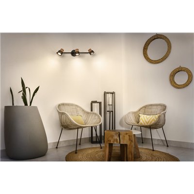 DECOR SPOT CORK BLACK 3x3.4W 927 DIM