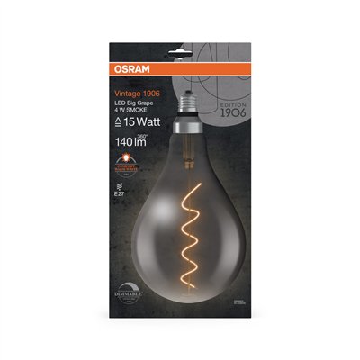 Vintage 1906 LED Special Shapes Dimmable 4W 818 Smoke E27