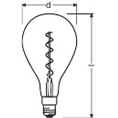 Vintage 1906 LED Special Shapes Dimmable 4W 820 Gold E27