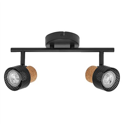 DECOR SPOT CORK BLACK 2x3.4W 927 DIM