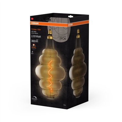 Vintage 1906 LED Special Shapes Dimmable 4.8W 822 Gold E27