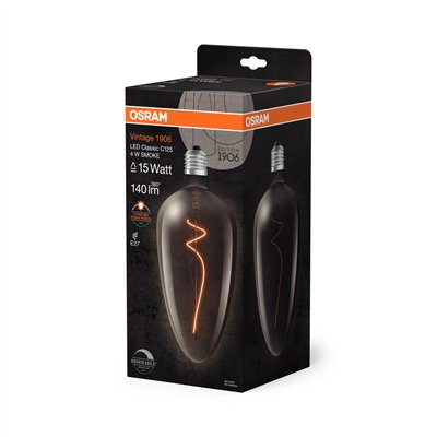 Vintage 1906 LED Special Shapes Dimmable 4W 818 Smoke E27