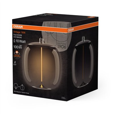 Vintage 1906® LED BIG DECORATIVE BULB WITH FILAMENT-MAGNETIC STYLE 4W 818 Smoke E27