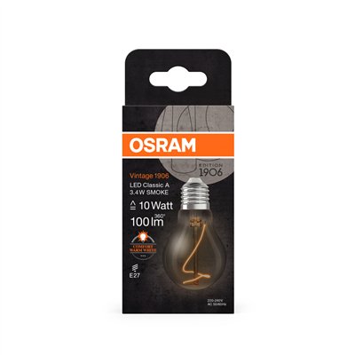 Vintage 1906® LED CLASSIC  A, Globe and EDISON 3.4W 818 Smoke E27