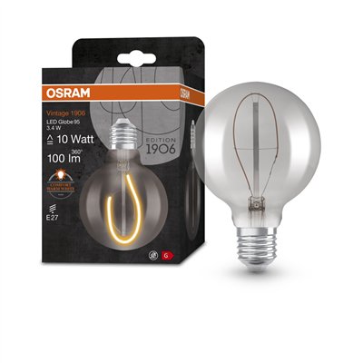 Vintage 1906® LED CLASSIC  A, Globe and EDISON 3.4W 818 Smoke E27