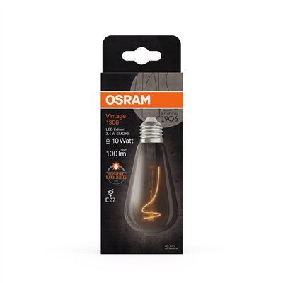 Vintage 1906® LED CLASSIC  A, Globe and EDISON 3.4W 818 Smoke E27