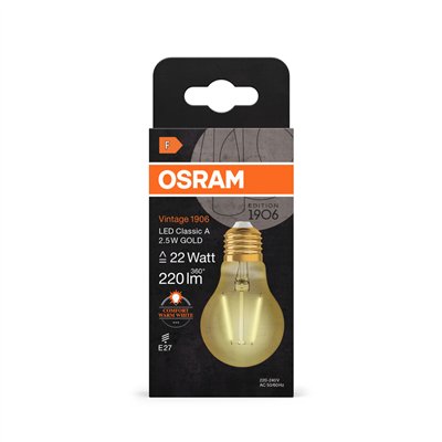 Vintage 1906® LED CLASSIC A 2.5W 824 Gold E27