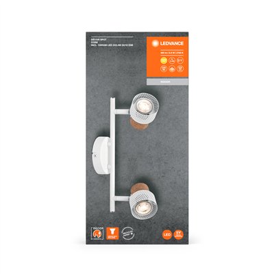DECOR SPOT CORK WHITE 2x3.4W 927 DIM