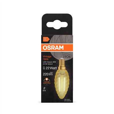 Vintage 1906® LED CLASSIC B 2.5W 824 Gold E14