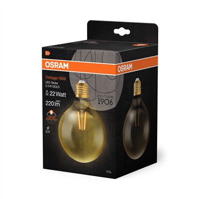 Vintage 1906® LED CLASSIC GLOBE 2.5W 824 Gold E27