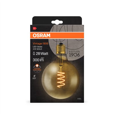 Vintage 1906® LED CLASSIC GLOBE 4W 820 Gold E27