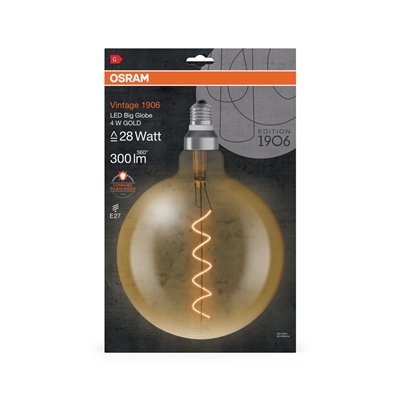 Vintage 1906® LED CLASSIC GLOBE 4W 820 Gold E27