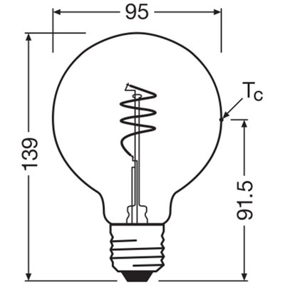 Vintage 1906® LED CLASSIC GLOBE 3.4W 827 Gold E27