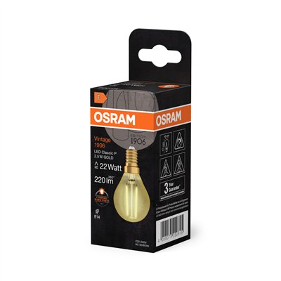 Vintage 1906® LED CLASSIC P 2.5W 824 Gold E14