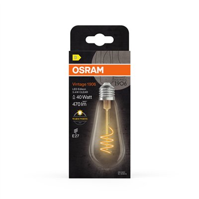 Vintage 1906® LED EDISON 3.4W 827 Clear E27