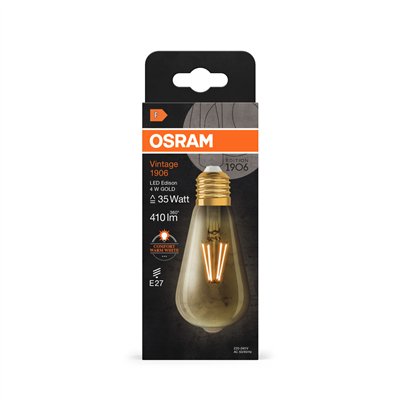 Vintage 1906® LED EDISON 4W 824 Gold E27