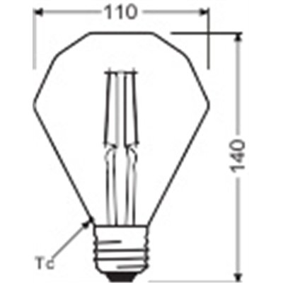 Vintage 1906® LED SPECIAL Shapes 4W 824 Gold E27