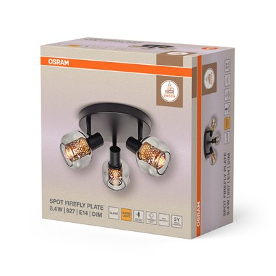 DECOR SPOT FIREFLY 3X2.8W E14 Black