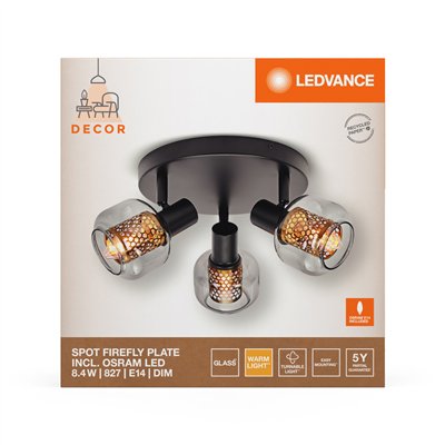 DECOR SPOT FIREFLY 3X2.8W E14 Black