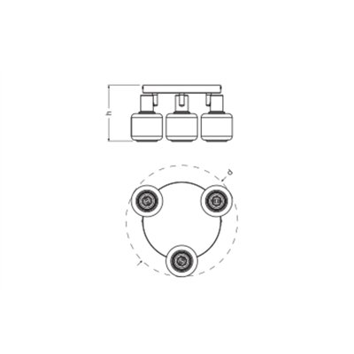 DECOR SPOT FIREFLY 3X2.8W E14 Black