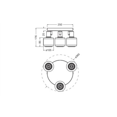 DECOR SPOT FIREFLY 3X2.8W E14 Black