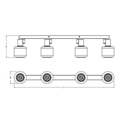 DECOR SPOT FIREFLY 4X2.8W 827 E14 Black