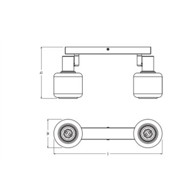 DECOR SPOT FIREFLY 2X2.8W 827 E14 Black