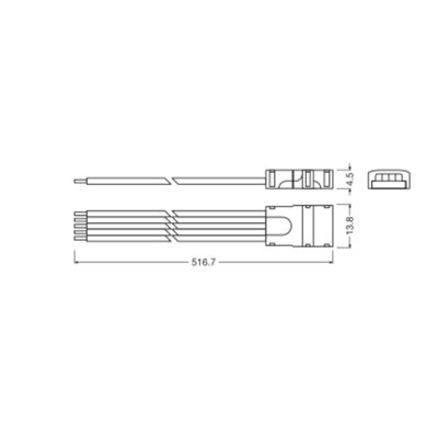 CONNECTORS FOR RGBW LED STRIPS IP00 GEN 2 CP P5 500