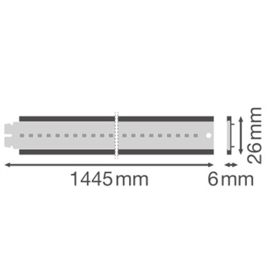 DAMP PROOF HIGH EFFICIENCY LIGHT SOURCES 1445X26 117 73W 840 S120 AL