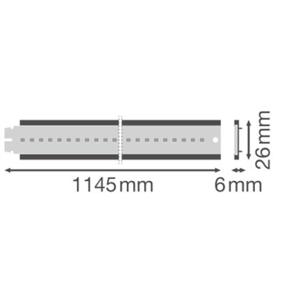 DAMP PROOF HIGH EFFICIENCY LIGHT SOURCES 1145X26 46 29W 840 S120 AL