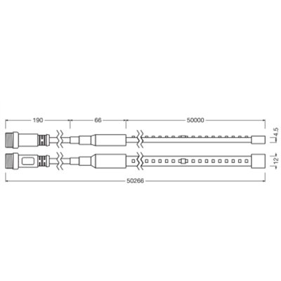 LED STRIP P HIGH VOLTAGE 230V 1200 840 50M IP66