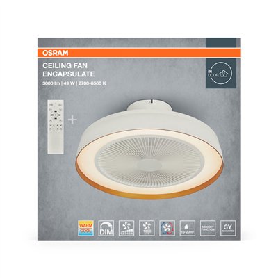 Ceiling Fan Compact 480 49W White