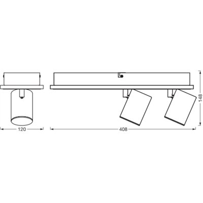 DECOR SPOT MARS BLACK 2 Spot