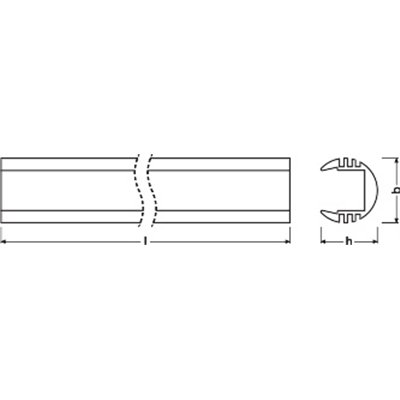 MEDIUM PROFILES FOR LED STRIPS -PM02/R/18X15,5/10/1