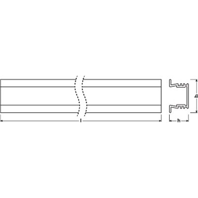 MEDIUM PROFILES FOR LED STRIPS -PM01/UW/21,5X12/10/1