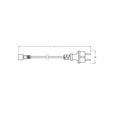 POWER PLUGS FOR LED STRIP HIGH VOLTAGE 230V - EU PLUG EU