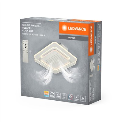 Ceiling fan grill Square 55W CCT White