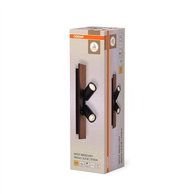 DECOR SPOT MERCURY BLACK 2x3.4W 927 DIM
