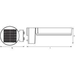 ENDURA® STYLE SOLAR SINGLE CIRCLE Wall Sensor Single Circle 6W Black