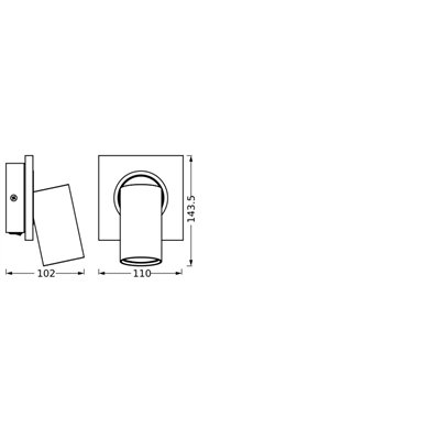 DECOR SPOT MERCURY BLACK 1x3.4W 927 DIM