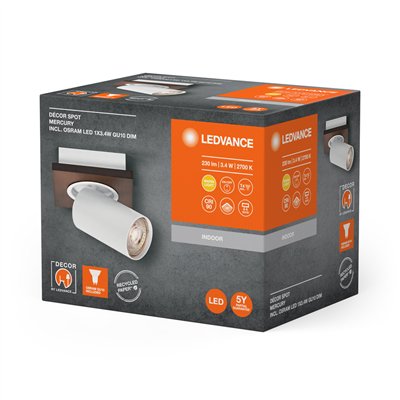 DECOR SPOT MERCURY WHITE 1x3.4W 927 DIM