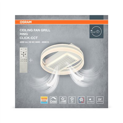 Ceiling fan grill Ring 55W CCT White
