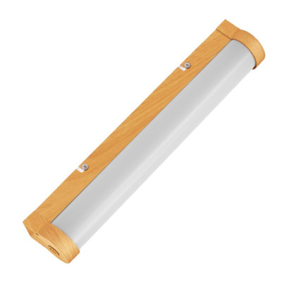 Orbis Tube Frost Glass 40CM Click CCT DIM IP44  Wood Decor