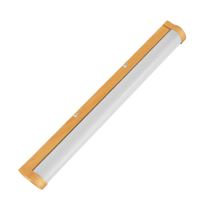 Orbis Tube Frost Glass 60CM Click CCT DIM IP44  Wood Decor